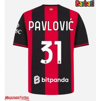 AC Milan Strahinja Pavlovic #31 Tricou Fotbal Replică 2026-27 Barbati Acasa
